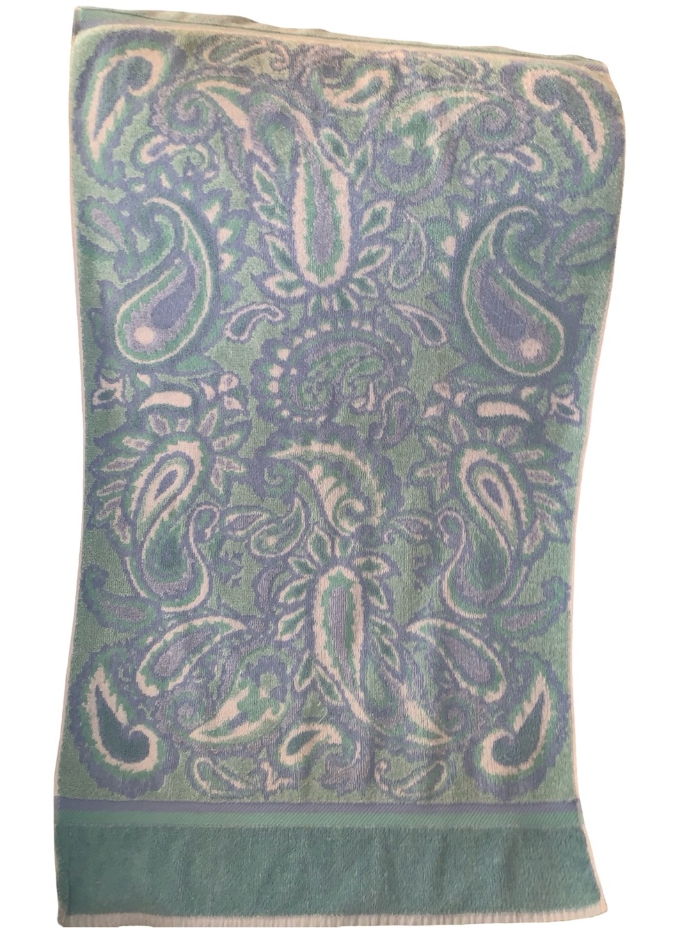 Vintage MCM Baroque Paisley St. Mary’s Bath Towel